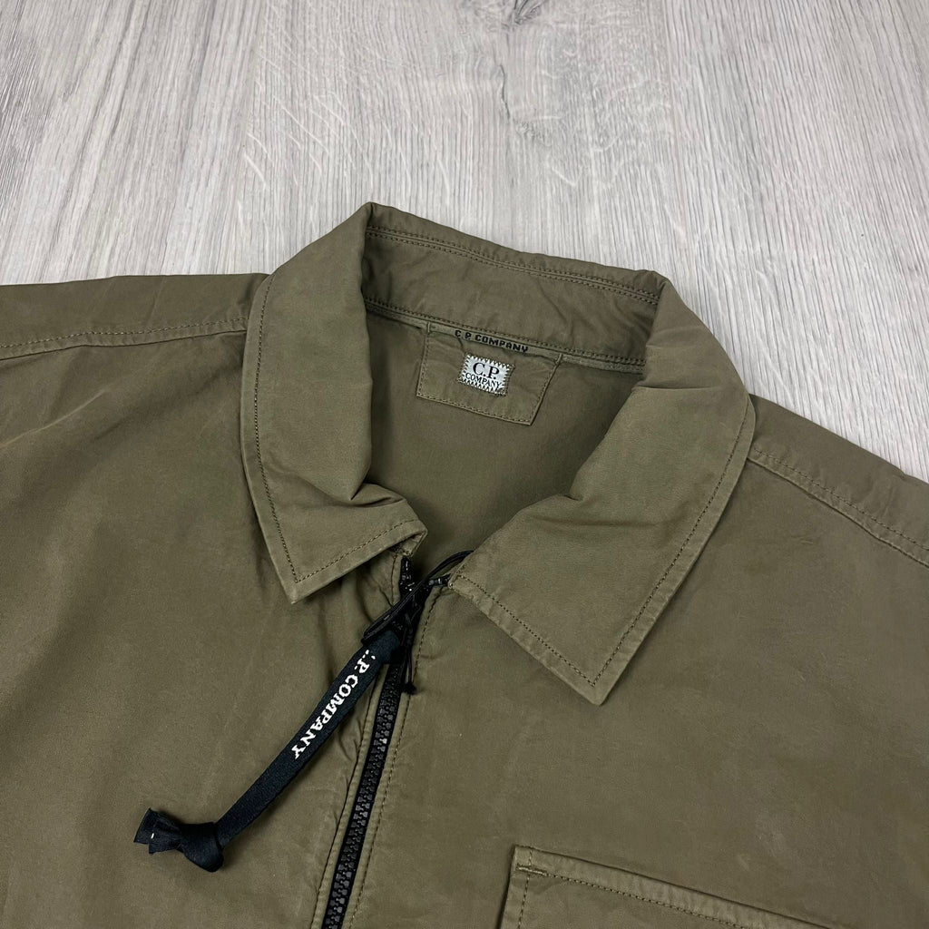 CP Company Zip Overshirt - Ivy Green