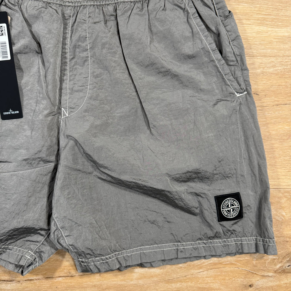 Stone Island Nylon Metal Swim Shorts in Pearl Grey