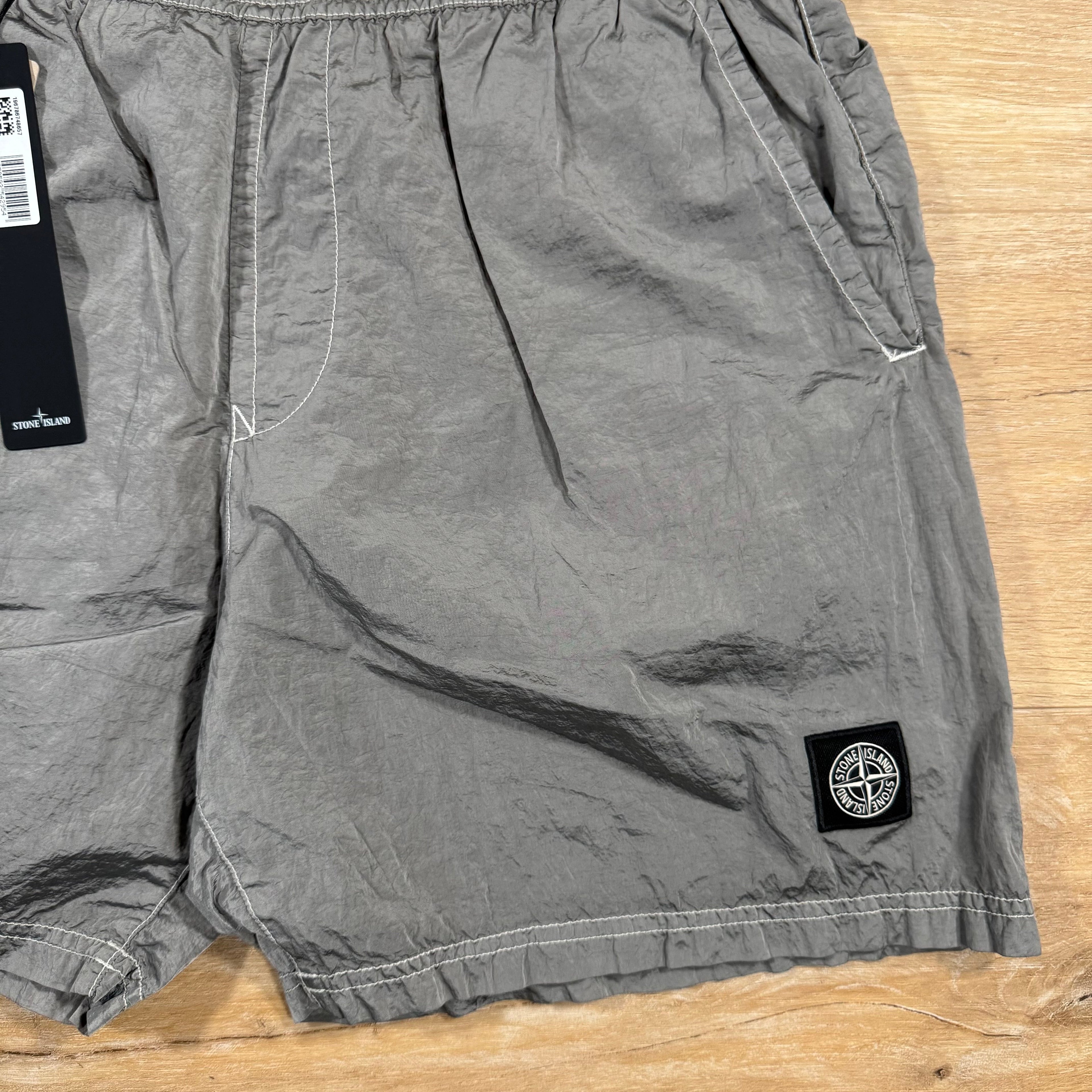 Stone Island Nylon Metal Swim Shorts in Pearl Grey