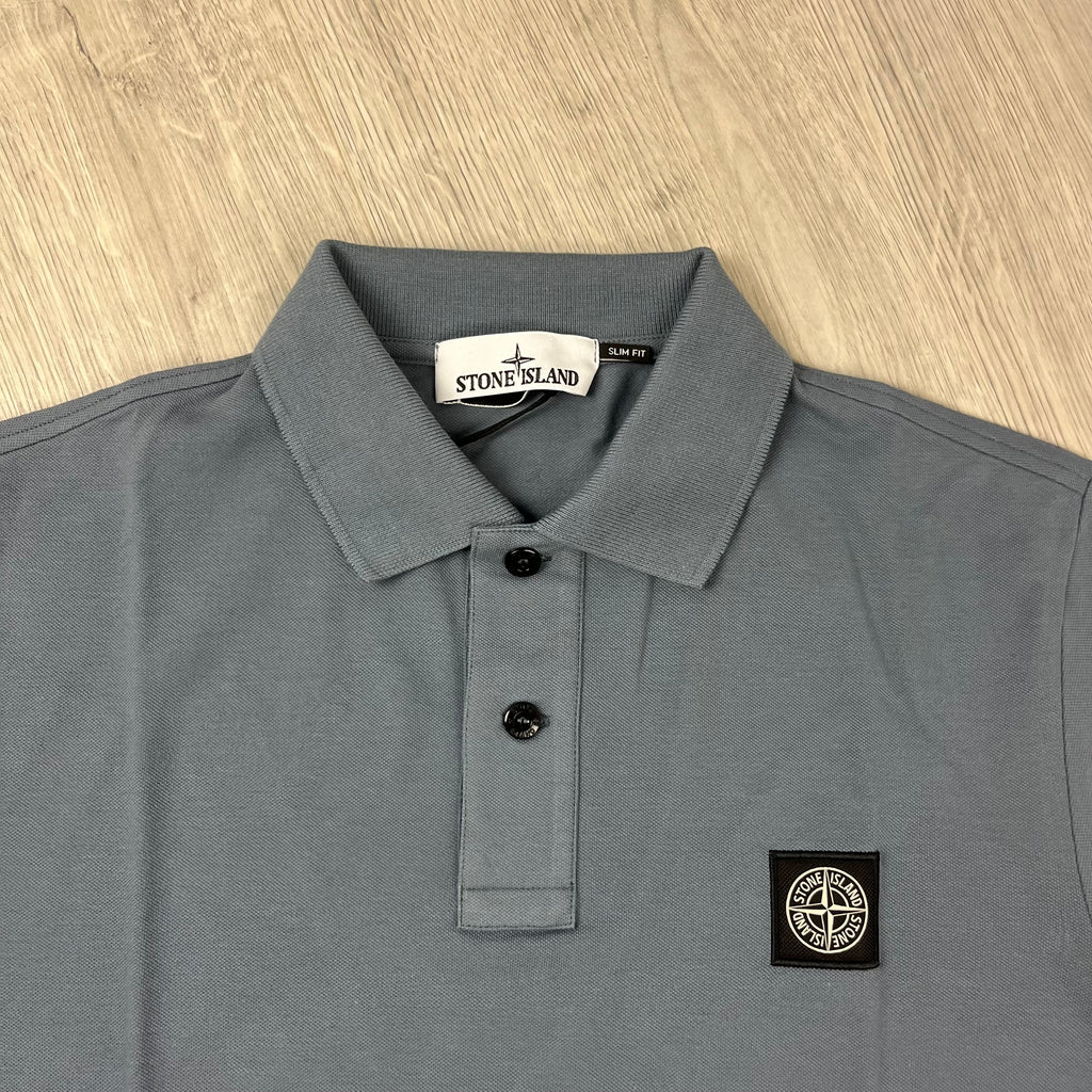 Stone Island Patch Polo Shirt - Avio Blue