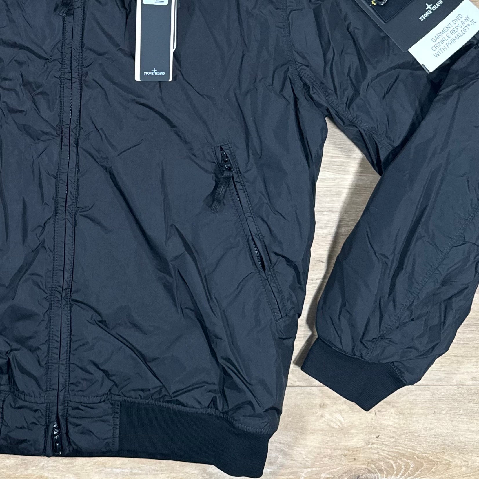 Stone Island Crinkle Reps R-NY Primaloft T-C Jacket in Black