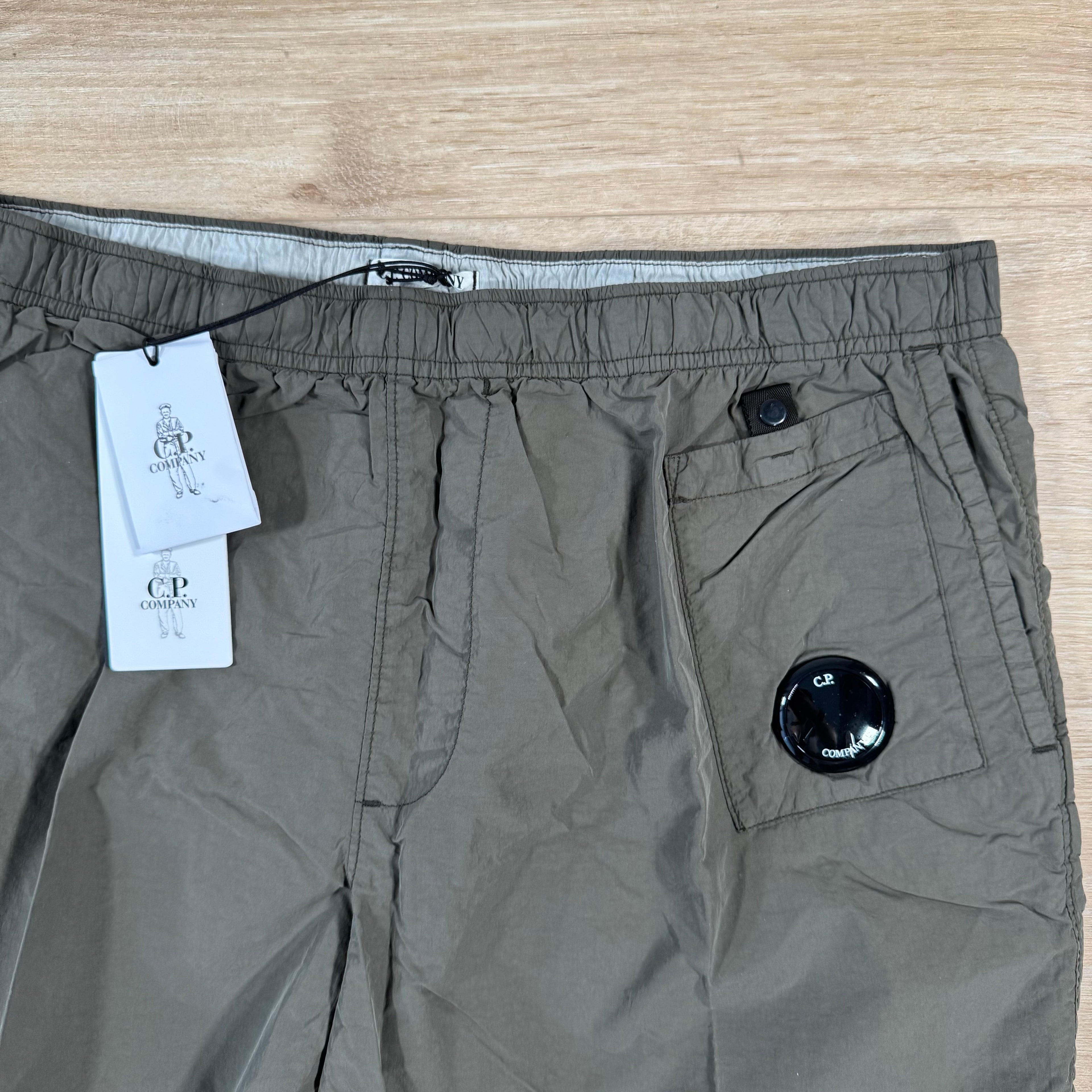 CP Company Flatt Nylon Lens Swim Shorts in Ivy Green