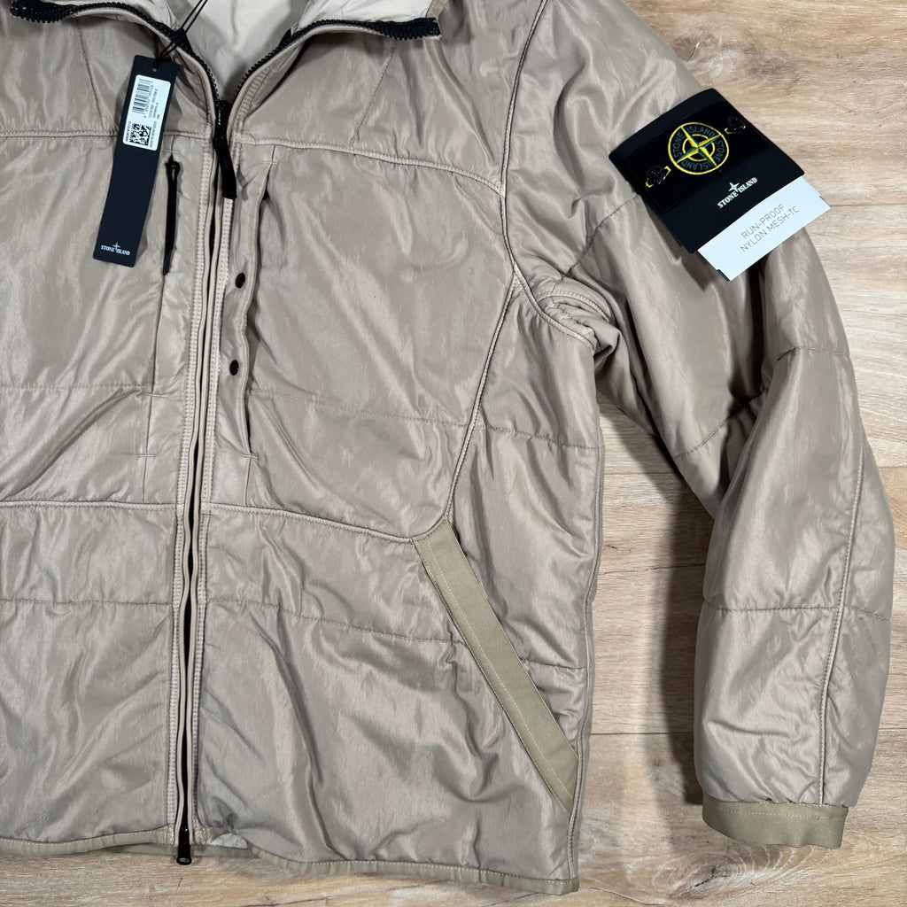 Stone Island Run-Proof Nylon Mesh-TC Reversible Jacket in Desert