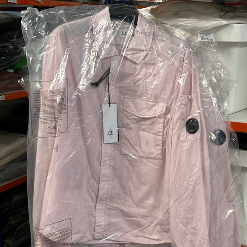 CP Company Chrome Lens Overshirt in Heavenly Pink