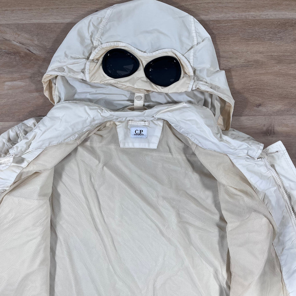 CP Company Flatt Nylon Goggle Overshirt in Pistachio Shell