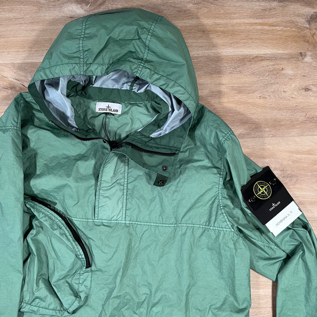 Stone Island Membrana 3L TC Anorak Jacket in Mint