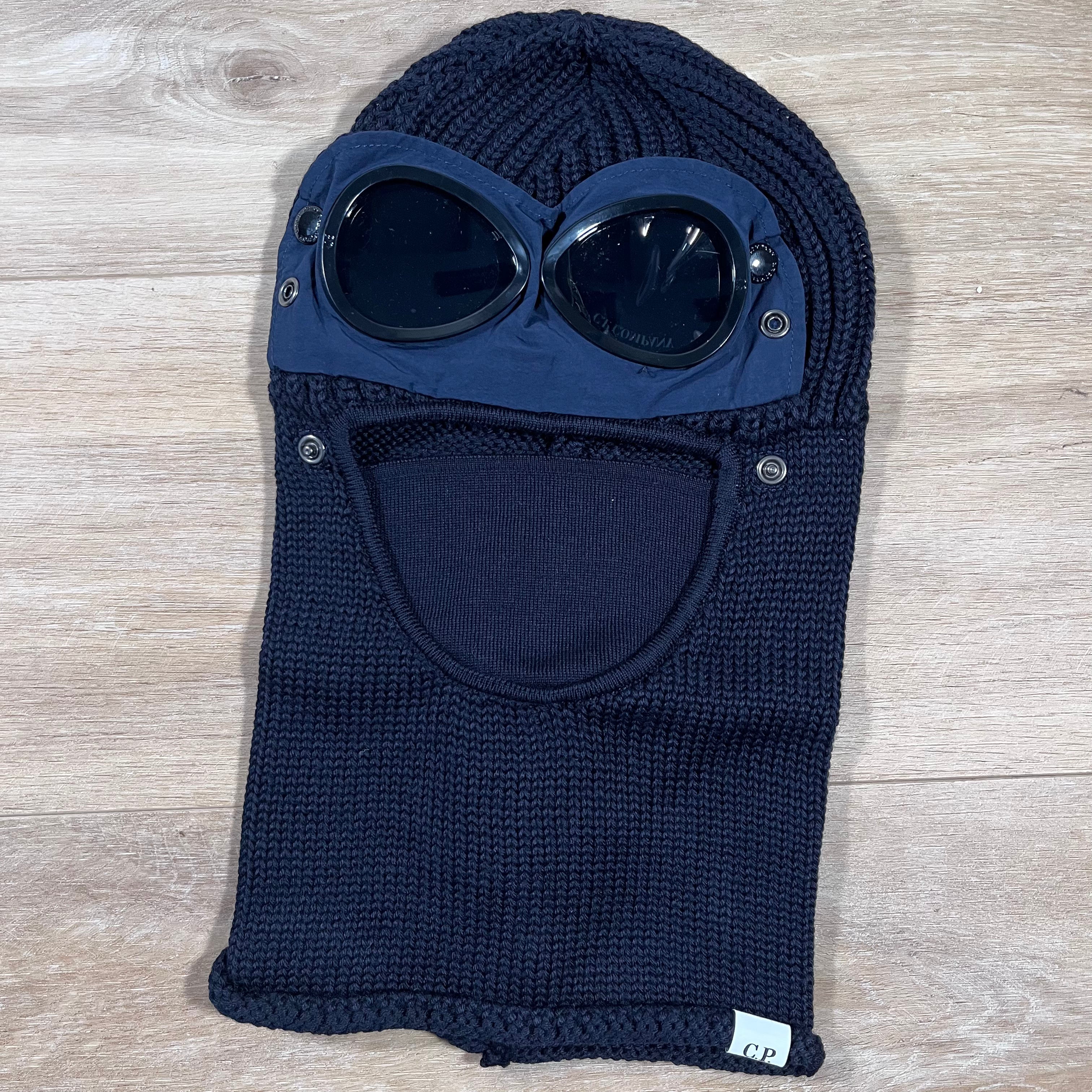 CP Company Merino Wool Goggle Balaclava in Navy