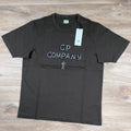 CP Company Mercerized 30/2 Jersey Twisted Logo T-Shirt in Ivy Green