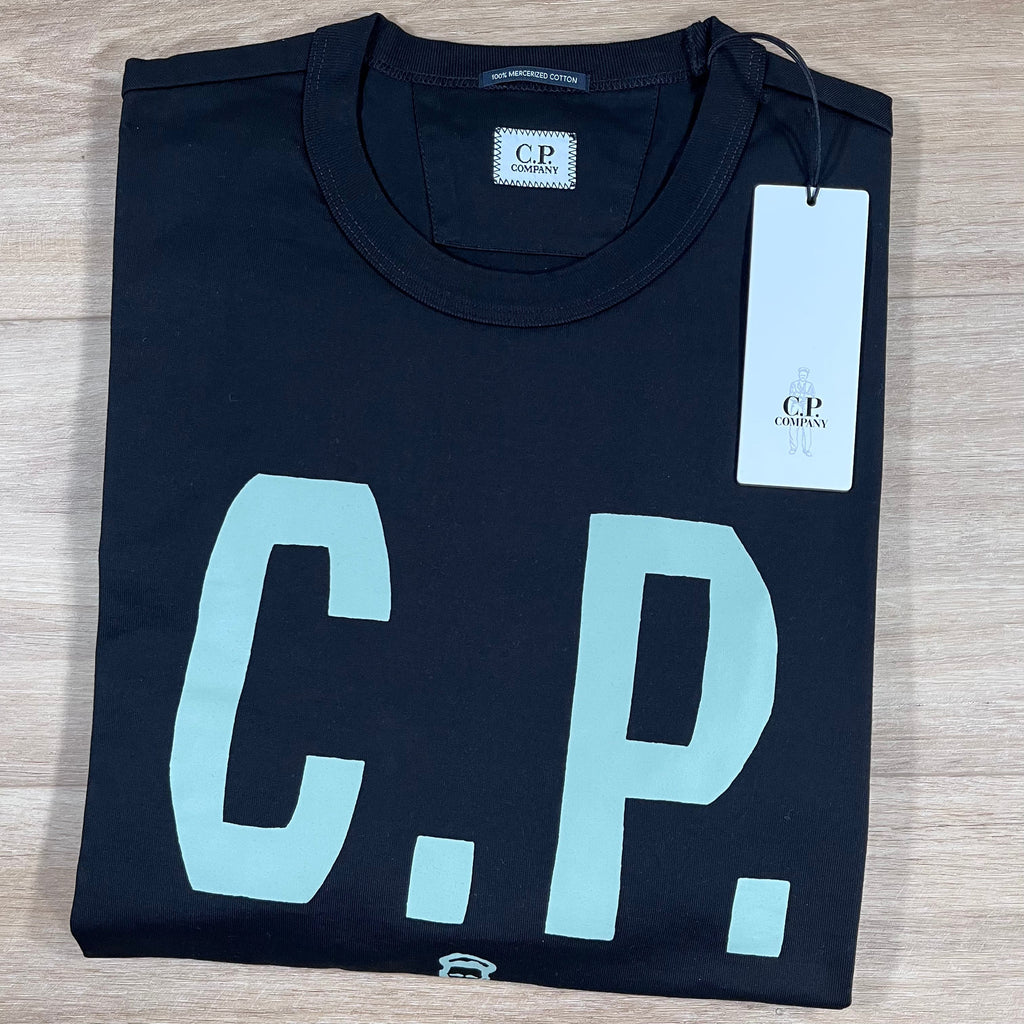 CP Company Mercerized 30/2 Jersey Sailor T-Shirt in Black