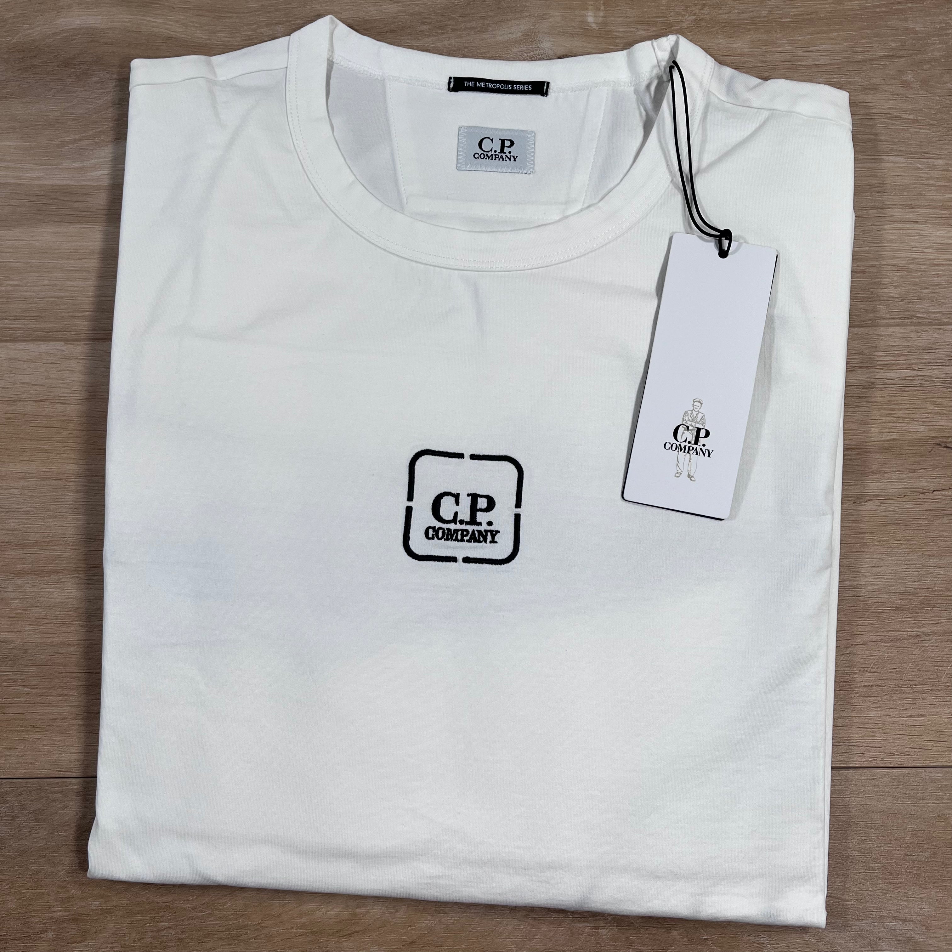 CP Company Metropolis Long Sleeved T-Shirt in White