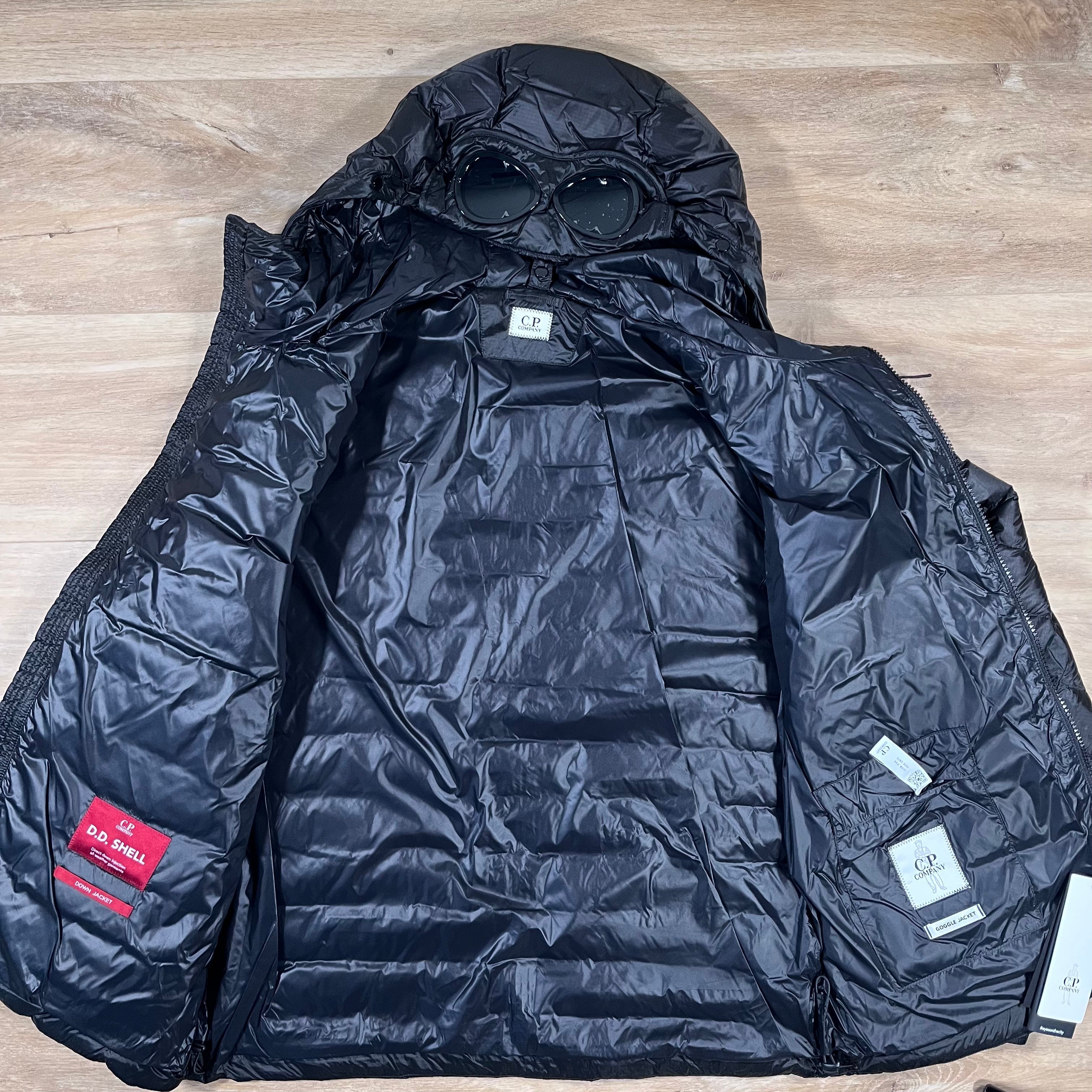 CP Company DD Shell Goggle Down Jacket in Black