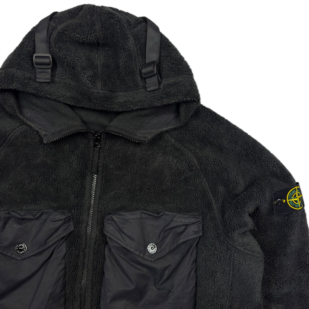 Stone Island Teddy Fleece Jacket A/W 21  Black