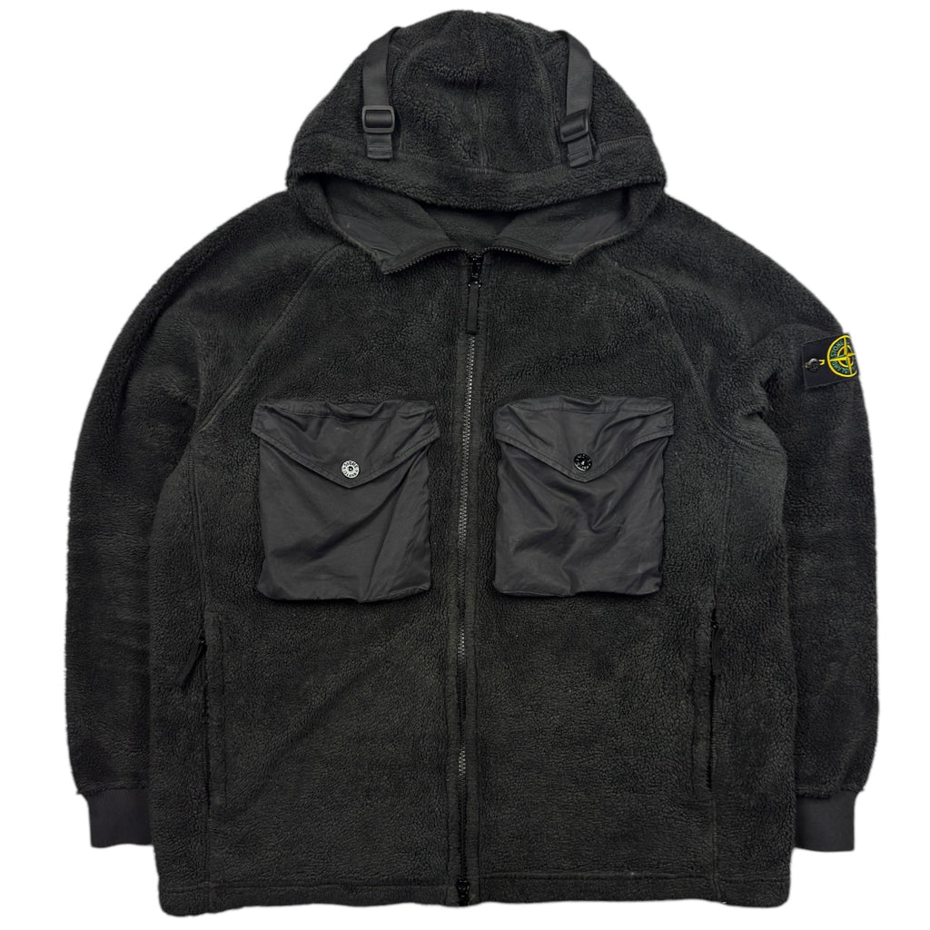 Stone Island Teddy Fleece Jacket A/W 21  Black