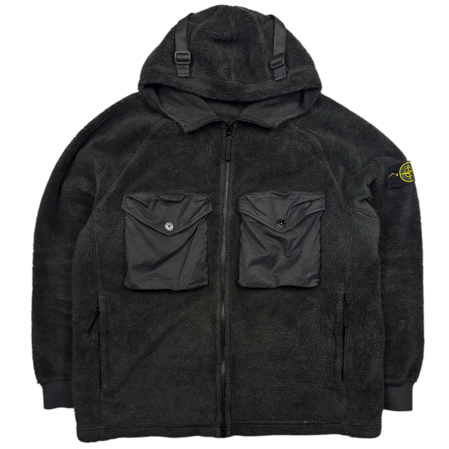 Stone Island Teddy Fleece Jacket A/W 21  Black