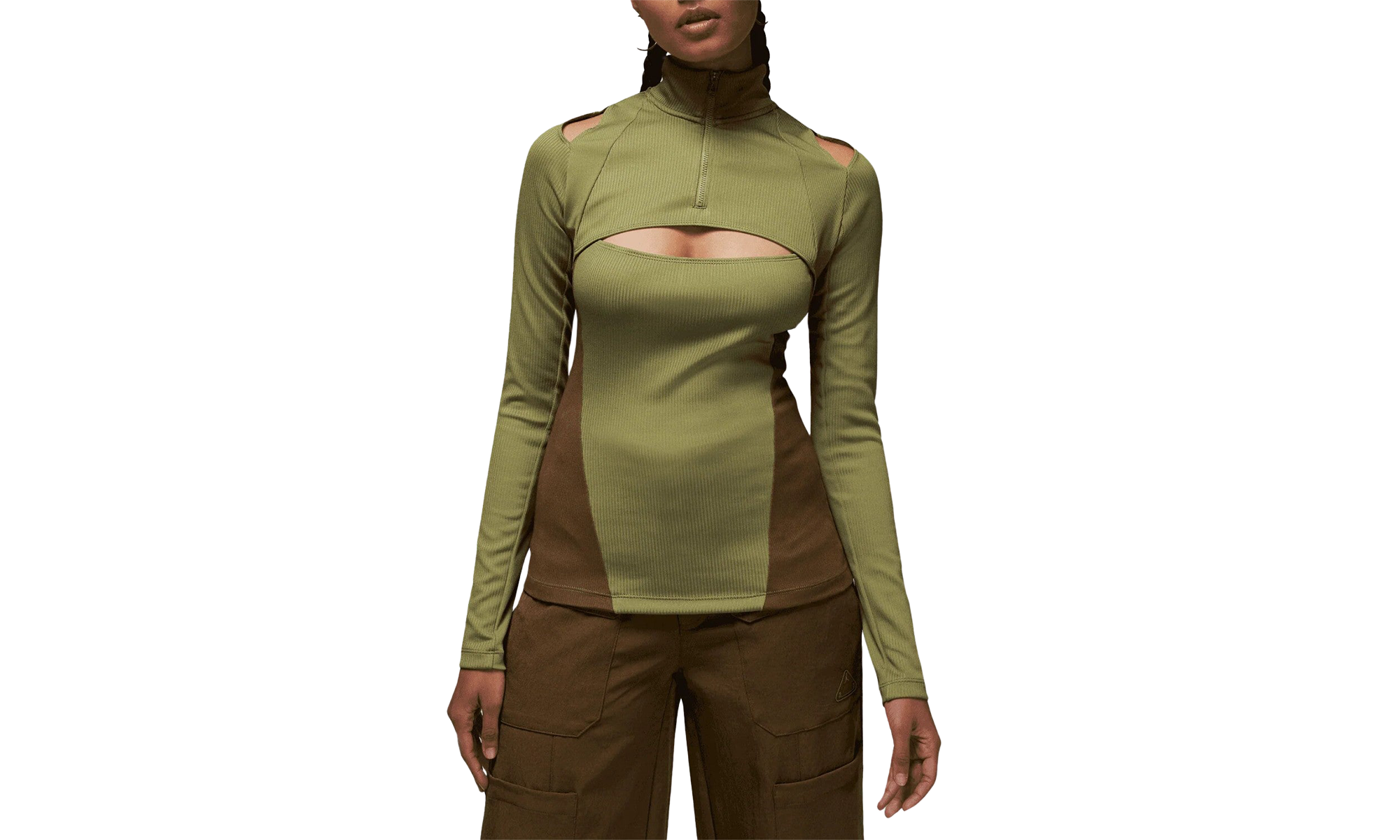 23 Engineered Women's Top "OLIVE GREEN" DV1255 378