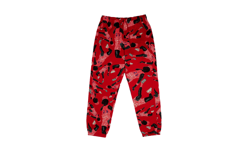 W J BRKLN Fleece Pant "Red" DX0405-687