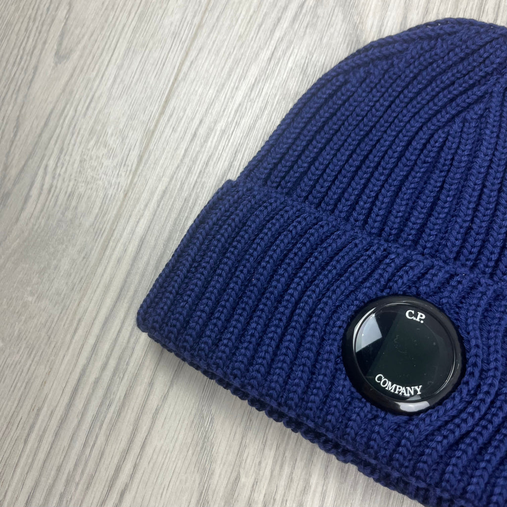 CP Company Lens Beanie - Estate Blue