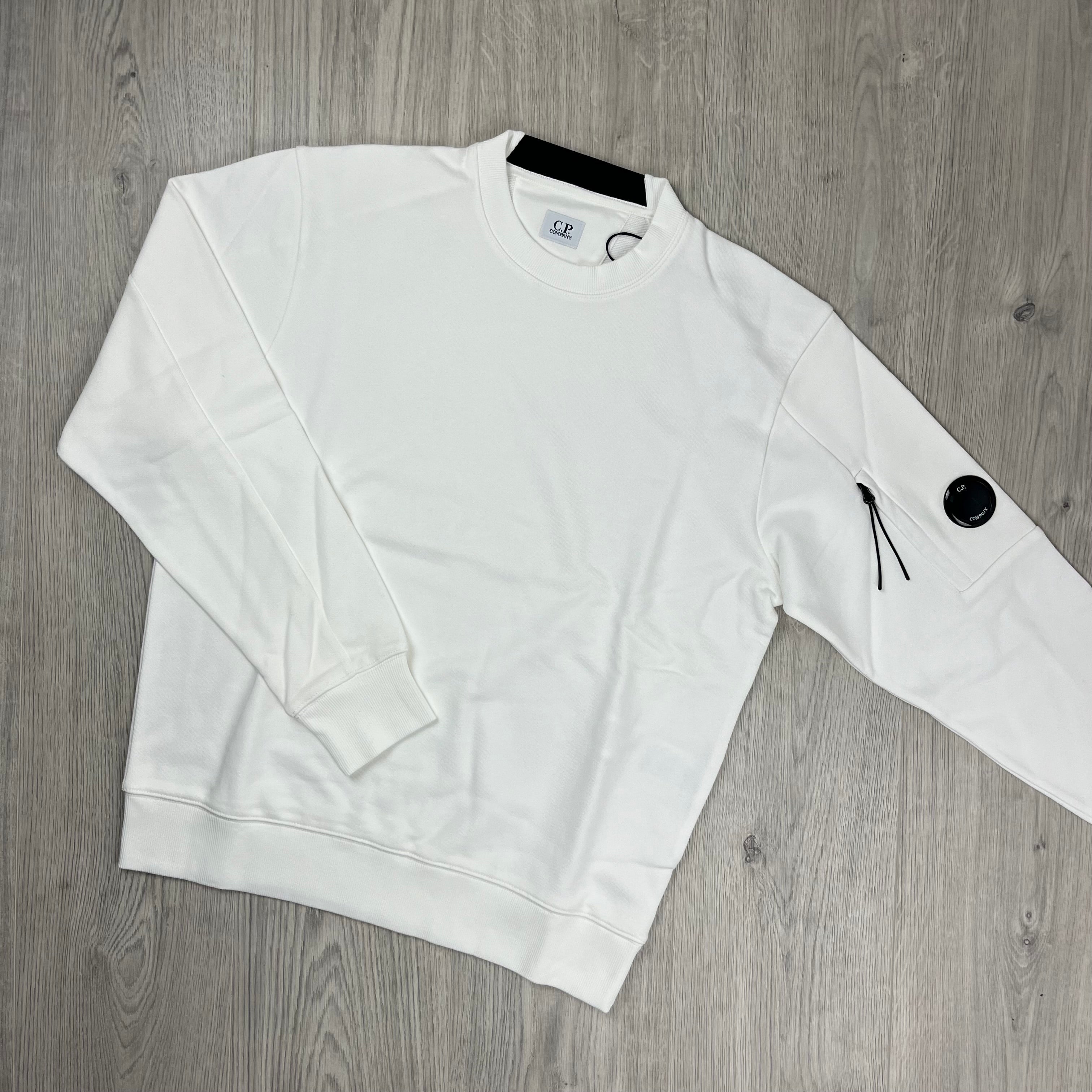 CP Company Raised Fleece Sweatshirt - White
