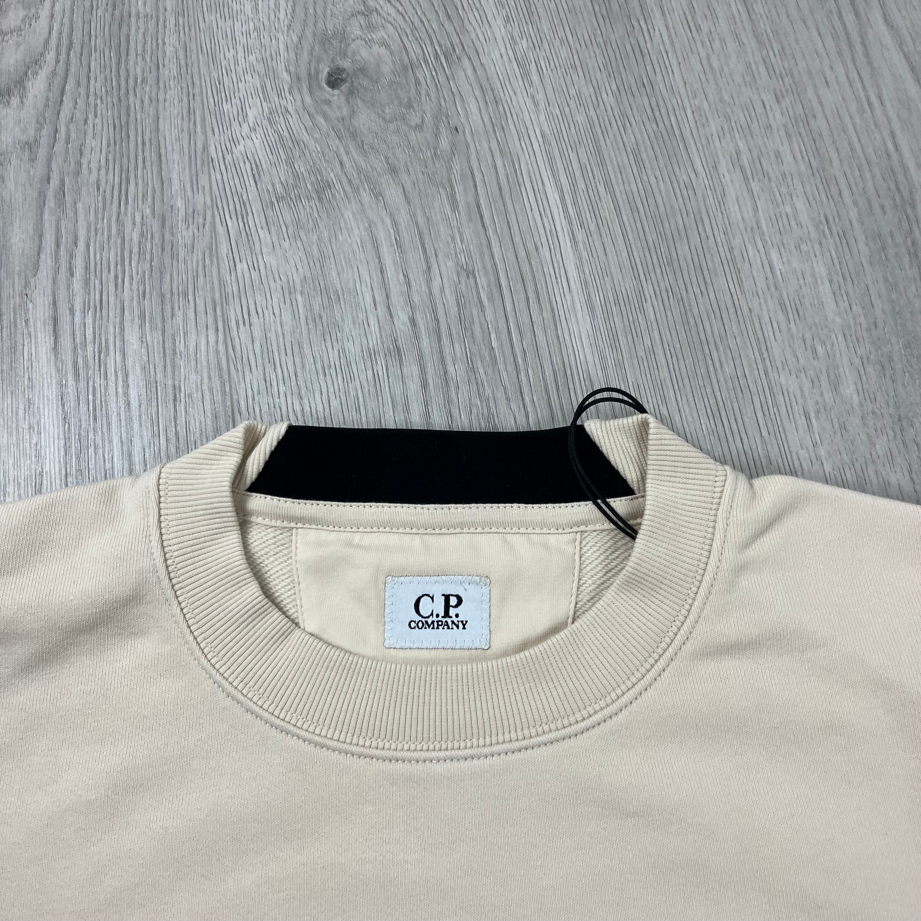 CP Company Raised Fleece Sweatshirt - Pistachio Shell
