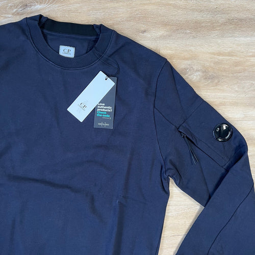 CP Company Diagonal Raised Lens Sweatshirt in Navy