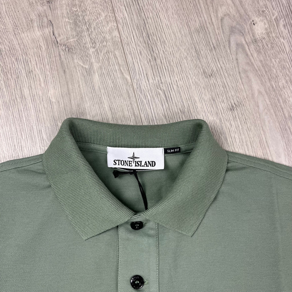 Stone Island Patch Polo Shirt - Sage
