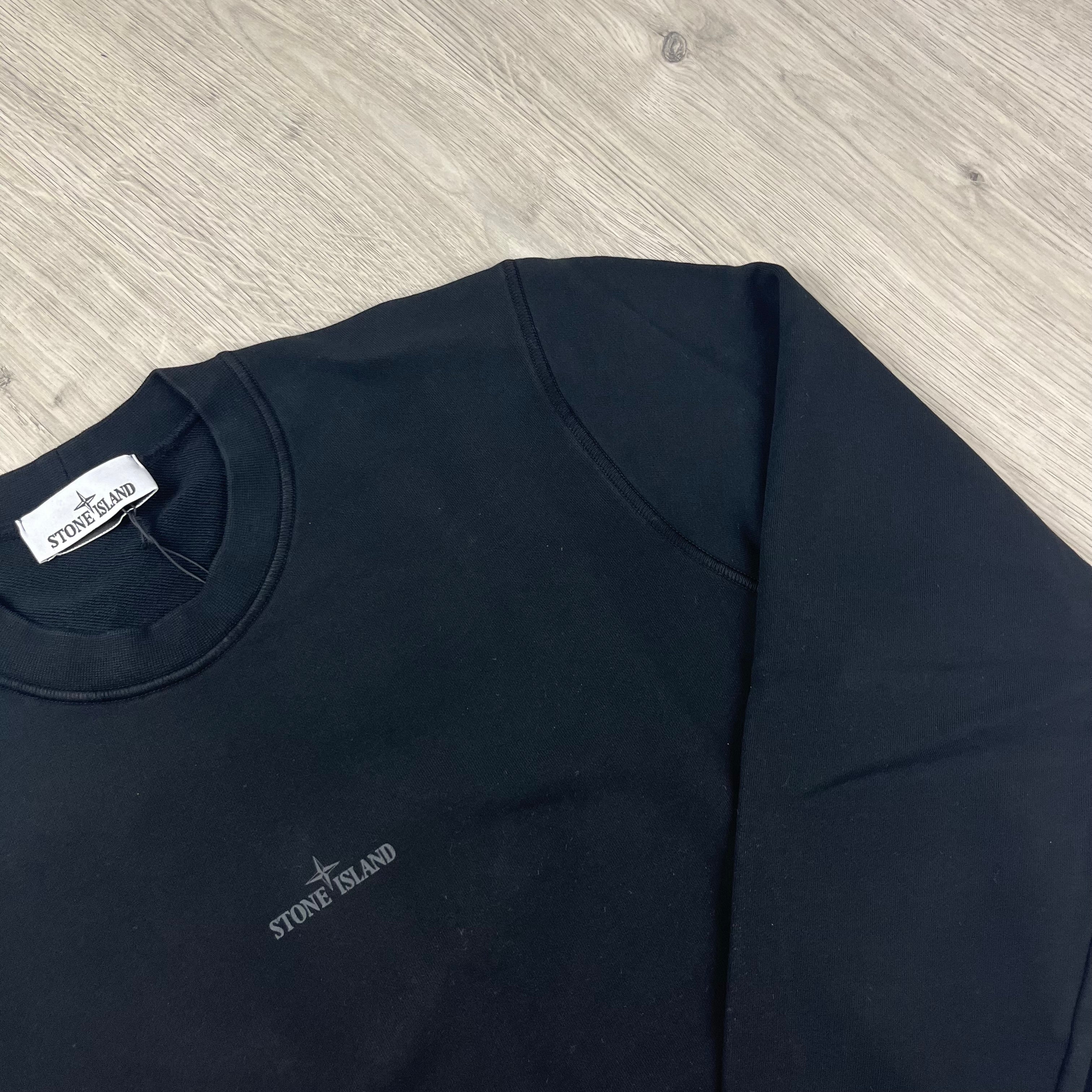 Stone Island Reflective Sweatshirt - Black