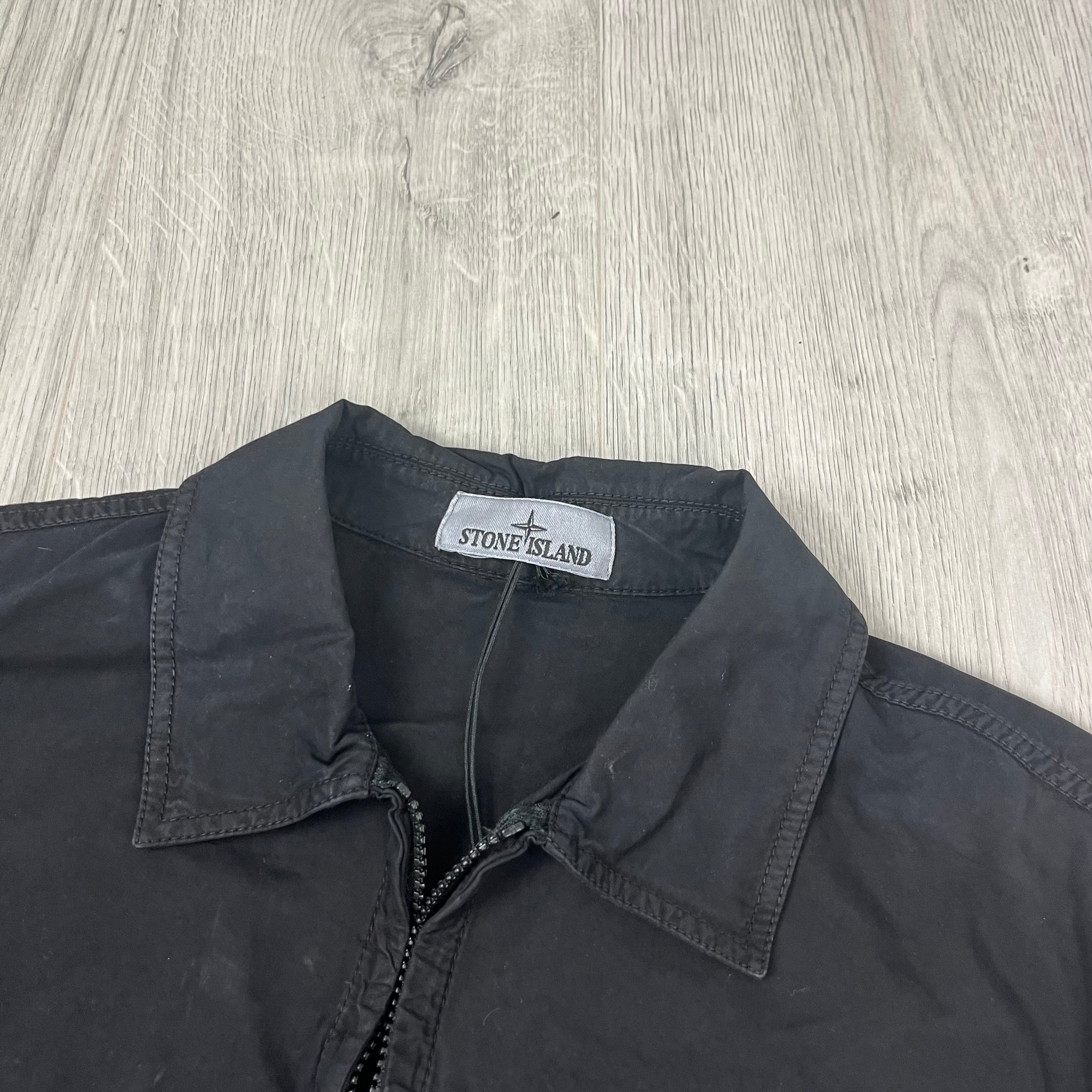 Stone Island Zip Overshirt - Black