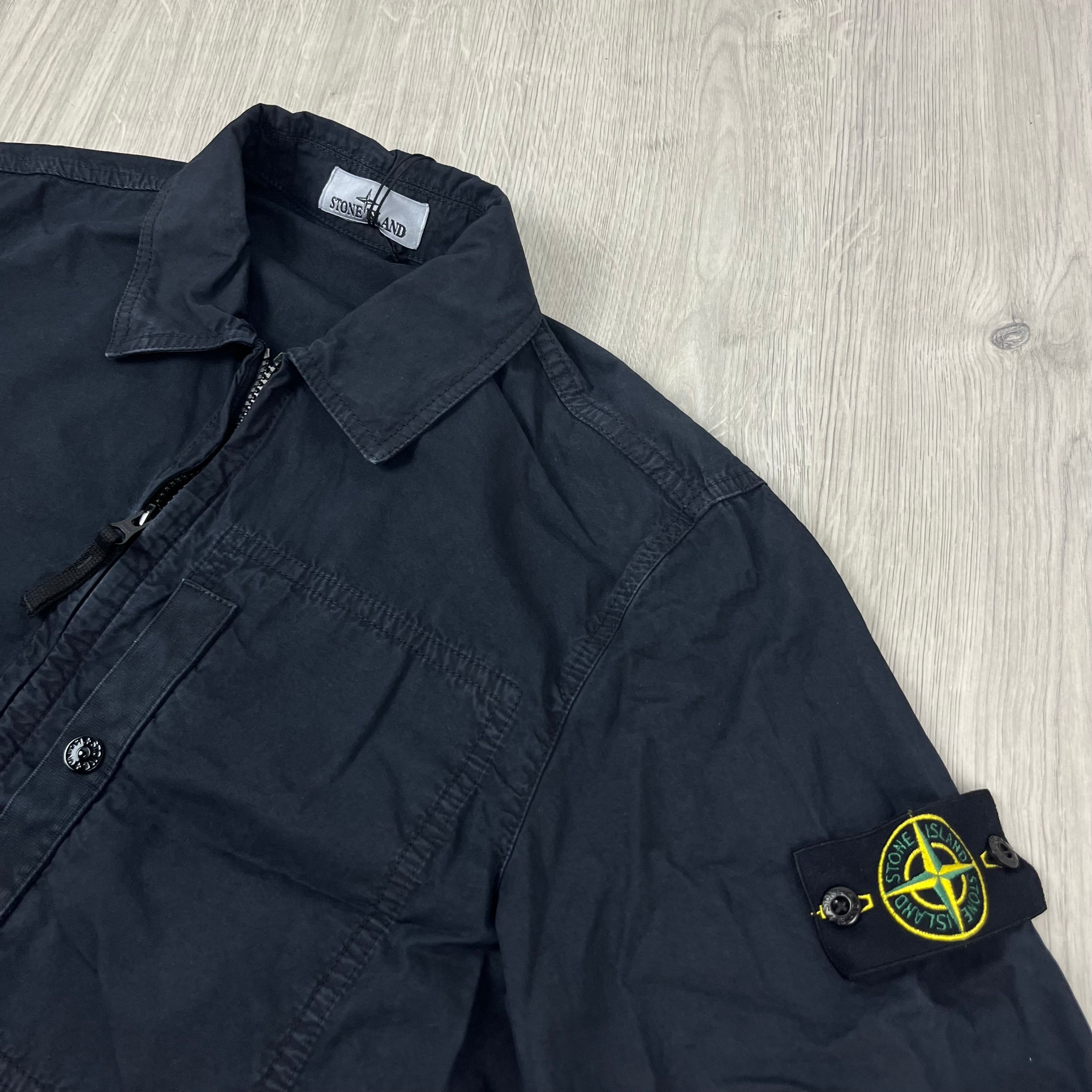 Stone Island Zip Overshirt - Navy